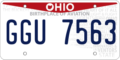 OH license plate GGU7563