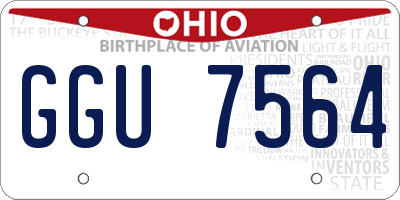 OH license plate GGU7564