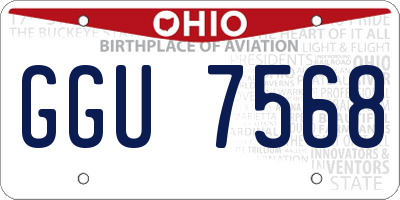 OH license plate GGU7568