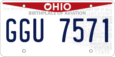 OH license plate GGU7571