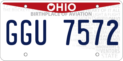 OH license plate GGU7572