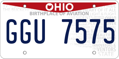 OH license plate GGU7575