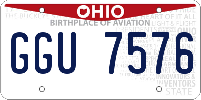 OH license plate GGU7576