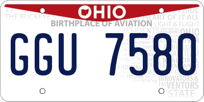 OH license plate GGU7580