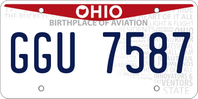 OH license plate GGU7587