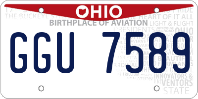 OH license plate GGU7589