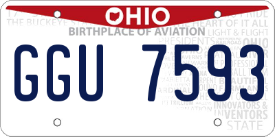 OH license plate GGU7593