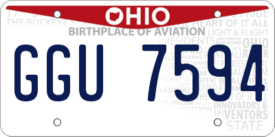OH license plate GGU7594