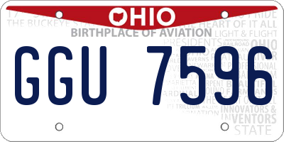 OH license plate GGU7596