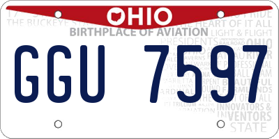 OH license plate GGU7597