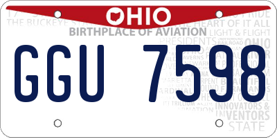 OH license plate GGU7598