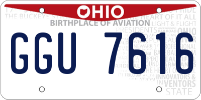 OH license plate GGU7616