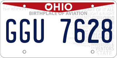 OH license plate GGU7628