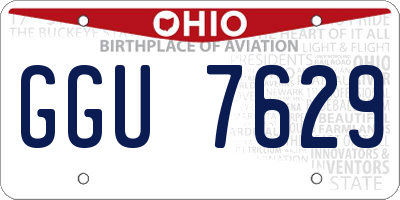 OH license plate GGU7629