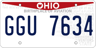 OH license plate GGU7634