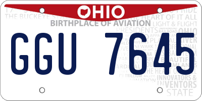 OH license plate GGU7645