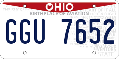 OH license plate GGU7652