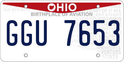 OH license plate GGU7653