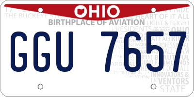 OH license plate GGU7657
