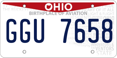 OH license plate GGU7658