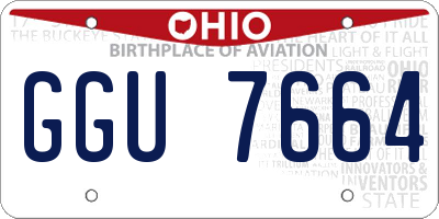 OH license plate GGU7664
