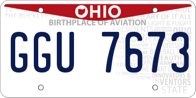 OH license plate GGU7673
