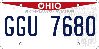 OH license plate GGU7680
