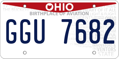 OH license plate GGU7682