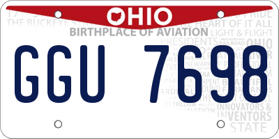 OH license plate GGU7698