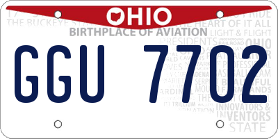OH license plate GGU7702