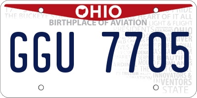 OH license plate GGU7705