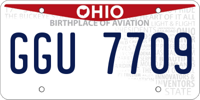 OH license plate GGU7709
