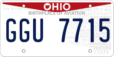 OH license plate GGU7715