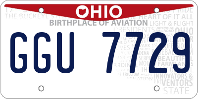 OH license plate GGU7729
