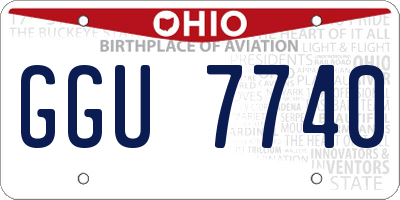 OH license plate GGU7740