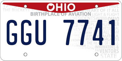 OH license plate GGU7741