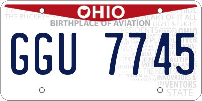 OH license plate GGU7745