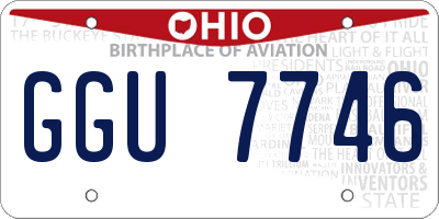 OH license plate GGU7746