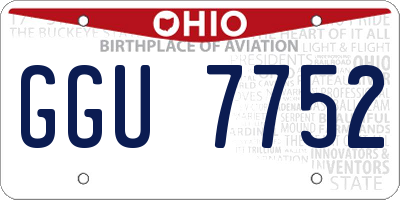 OH license plate GGU7752