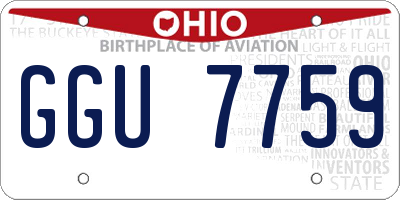 OH license plate GGU7759