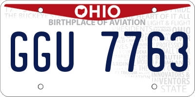 OH license plate GGU7763