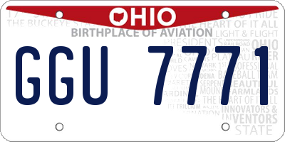 OH license plate GGU7771