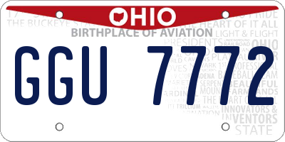 OH license plate GGU7772
