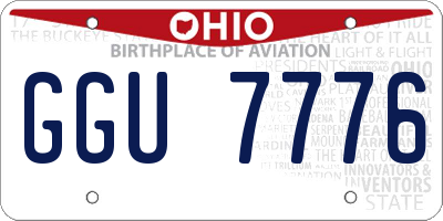 OH license plate GGU7776
