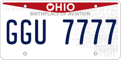 OH license plate GGU7777