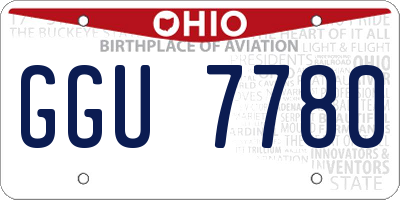 OH license plate GGU7780