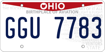 OH license plate GGU7783