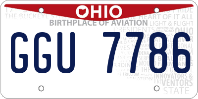 OH license plate GGU7786