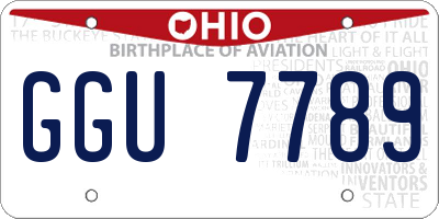 OH license plate GGU7789