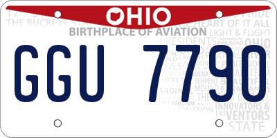 OH license plate GGU7790